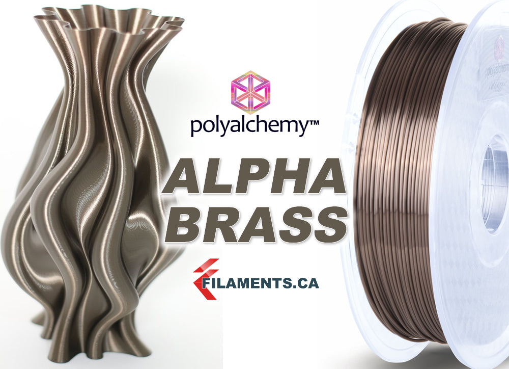 Polyalchemy Elixit Alpha Brass PLA 3D Printing Filament Canada