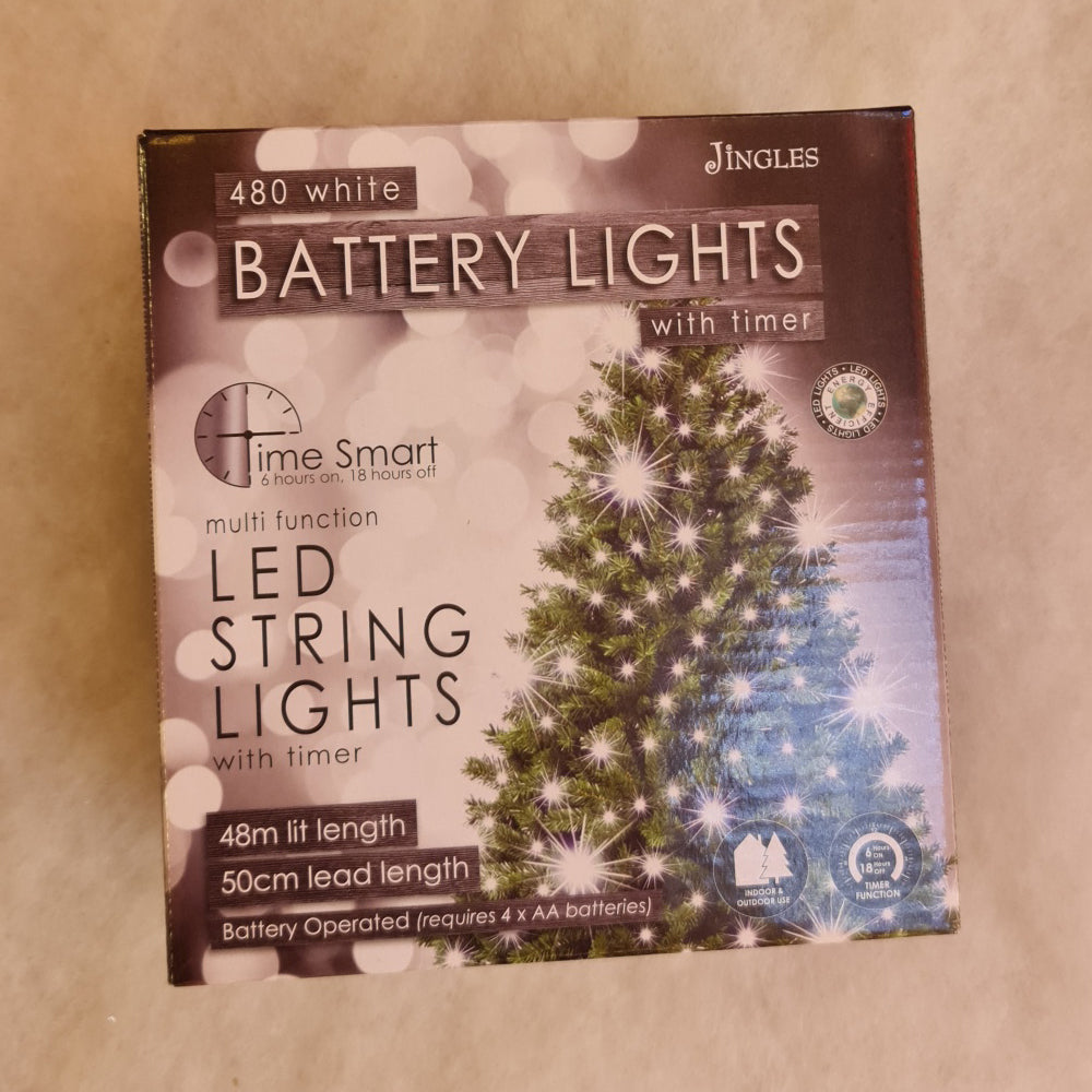 ice white battery christmas lights