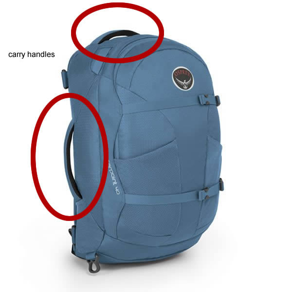 Travel Backpack Carry Handles