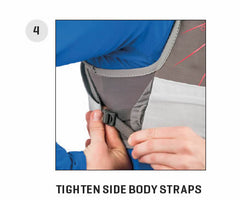 4. tighten body straps