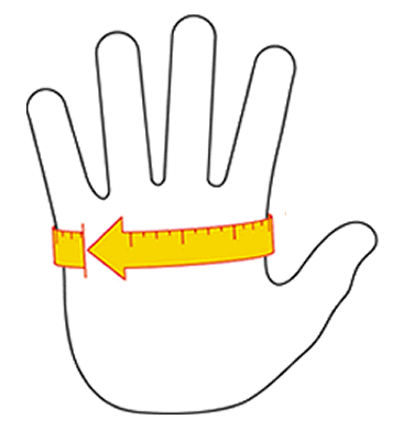 Glove measuring diagram