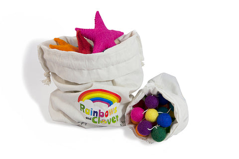 felt ball garland packaging reusable and eco