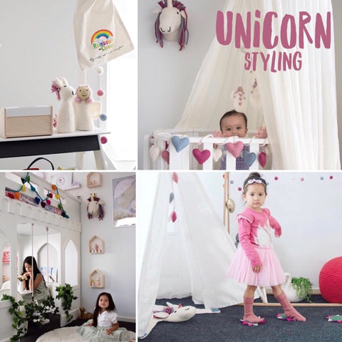 unicorn styling bedroom decor playroom decorations nursery garland mat and rug