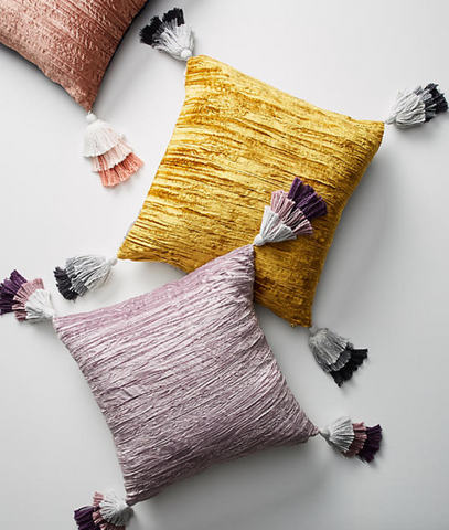 Anthropologie Velvet Pillows