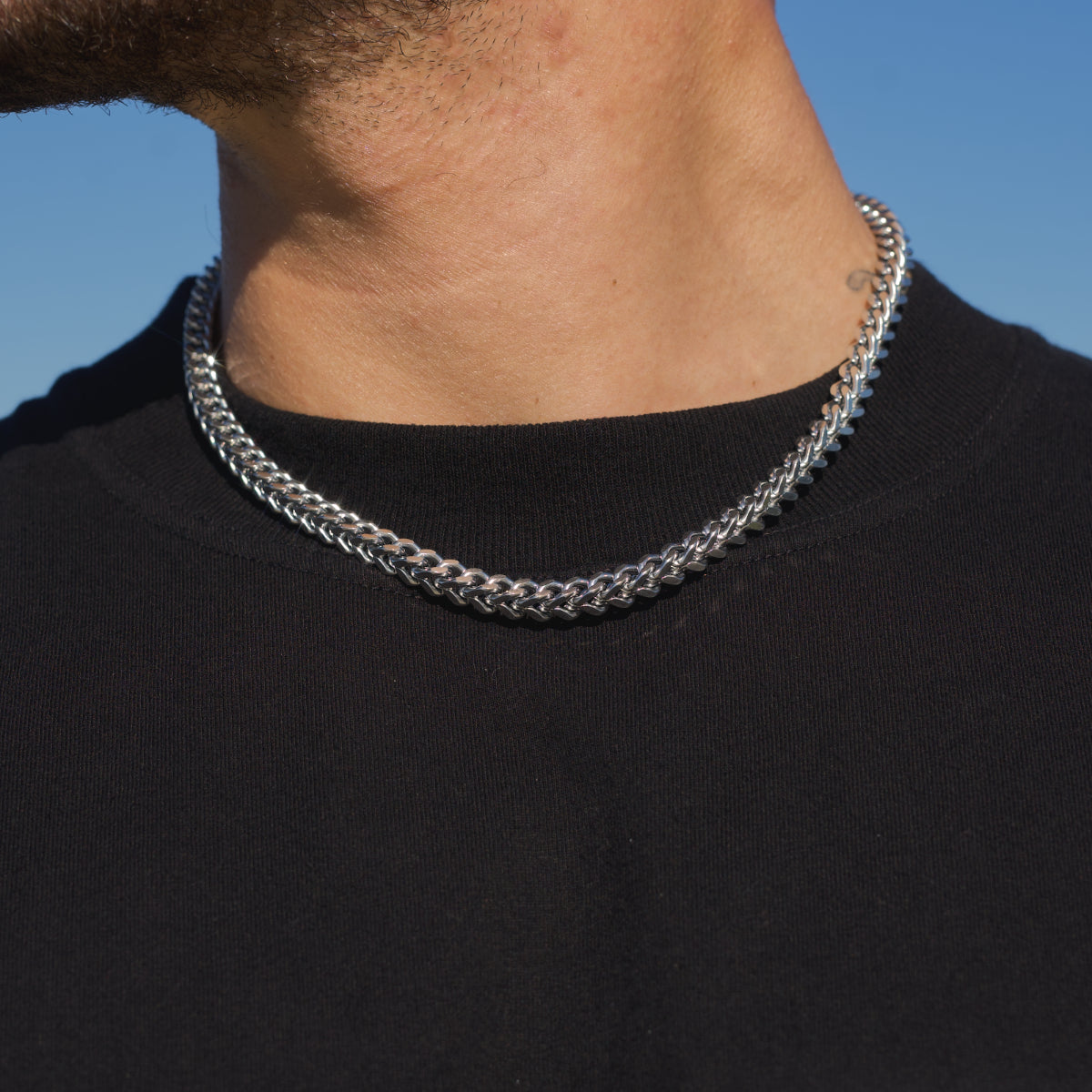 6mm white gold chain