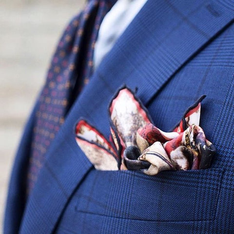 3 point puff fold pocket square