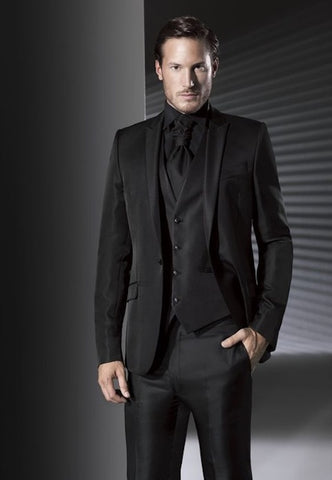 Black suit black shirt