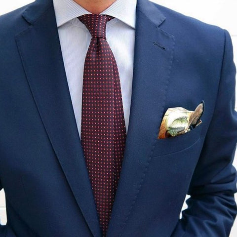 Rosette tie and pocket square