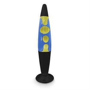 blue lava lamp black base