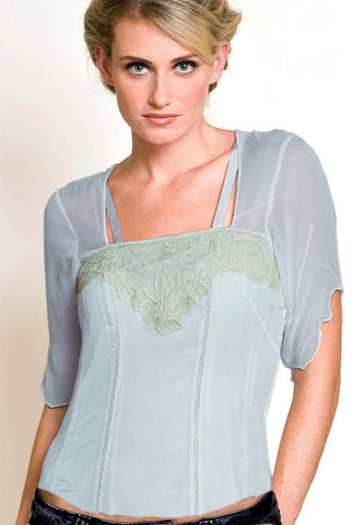 Vintage style top in blue