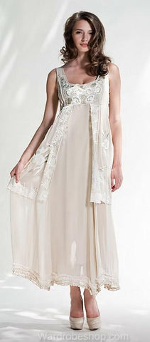 Vintage Empire wedding dress in white