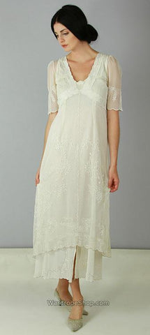 Vintage Inspired Wedding Dress in White