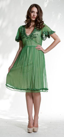 Romantic Summer Dress in green