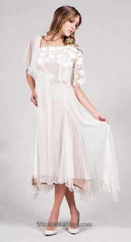 White vintage style dresses