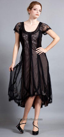 Tulle vintage black dress