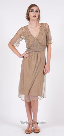 Art deco bronze dress