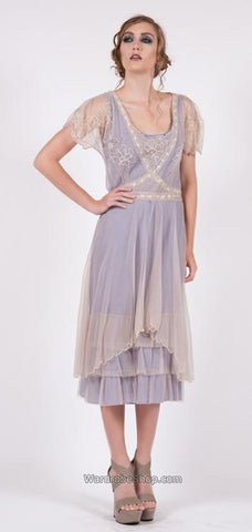 Periwinkle old hollywood dress