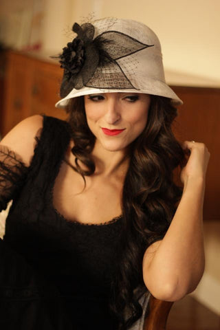 Louisa Voisine Millinery hat in black
