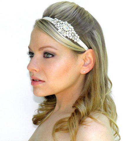 Bridal headband with Swarovski stones