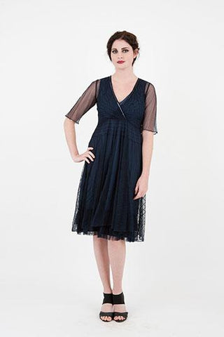 Flirty Party Dress by Nataya in navy