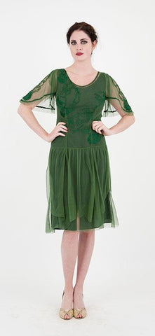 Emerald 1920s inspired dress by Nataya