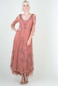  Downton Abbey Tea Party Gown in Cinnamon by Nataya