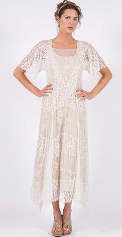 Nataya Vintage gowns in Ivory/Beige