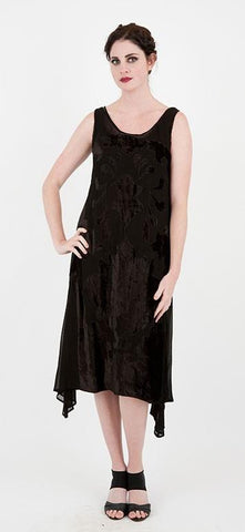 black flapper style dress