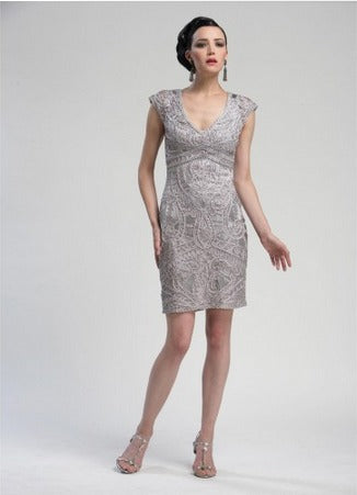 Vintage Stye Cocktail Dress in grey