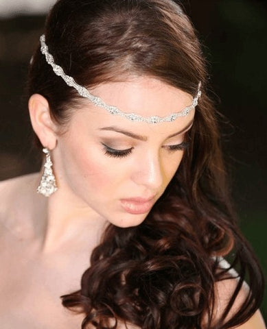 Grecian Bridal Headband with Rhinestones