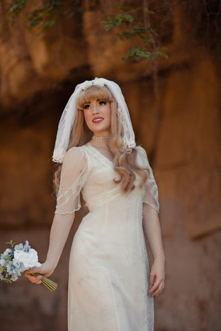 Vintage Inspired White Wedding Dress