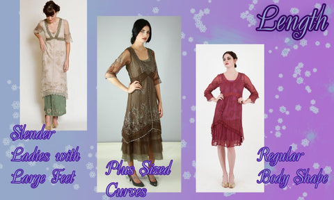Length for the best vintage dress for the new year party