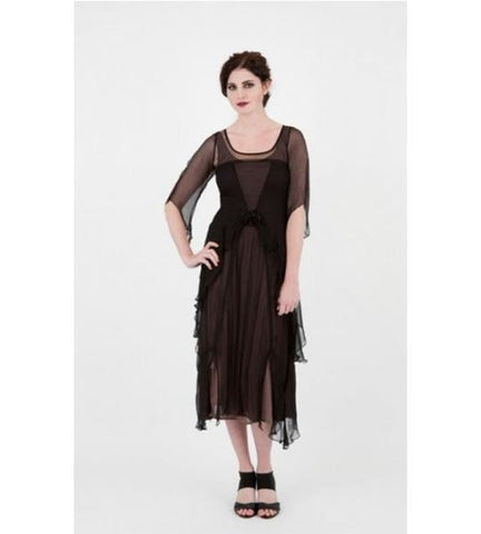 Great Gatsby Dress in black/coco