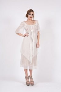 Othelia Off-Shoulder Summer Party Dress in Ivory/Tea by Nataya