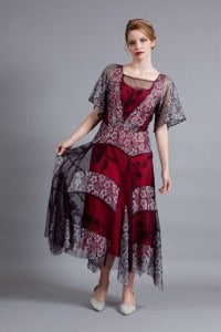 Vintage Inspired Dress in red