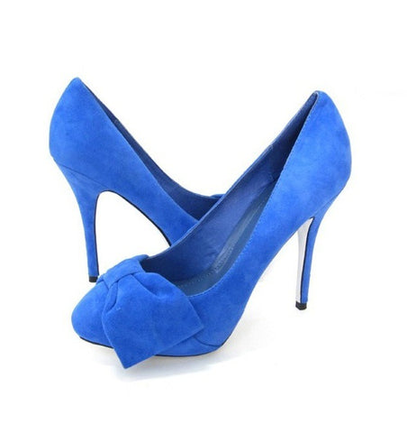 Blue Suede Pumps party dress