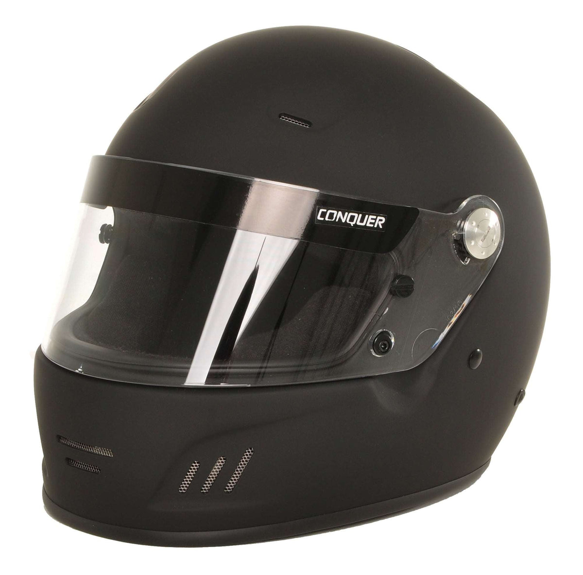 conquer snell sa2015 approved open face racing helmet small gloss