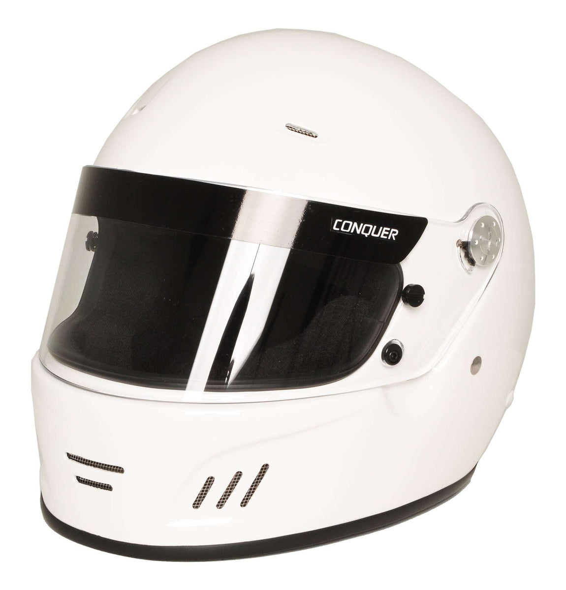 conquer snell sa2015 approved open face racing helmet small gloss