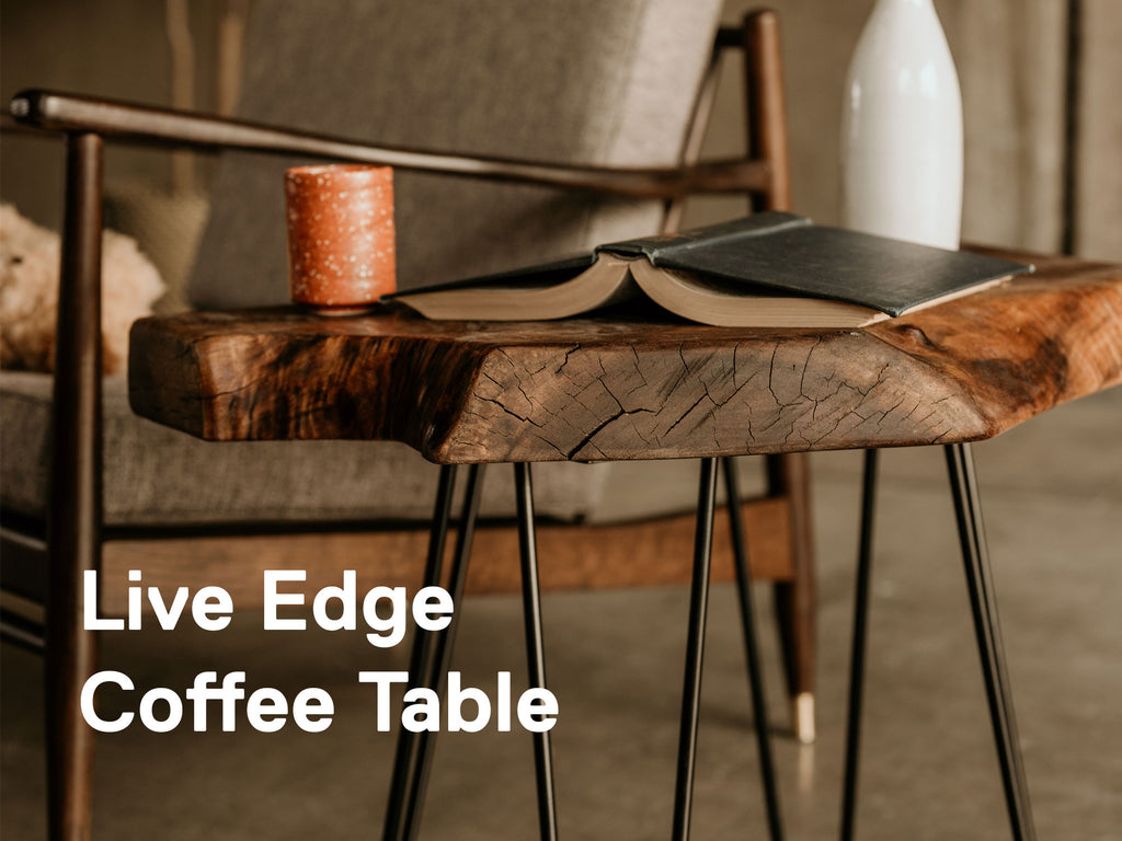 LiveEdge Coffee Table With Hairpin Legs