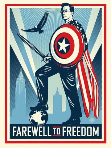 Shepard Fairey Stephen Colbert Farewell To Freedom