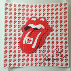 Sam Cutler Signed Rolling Stones Blotter Art