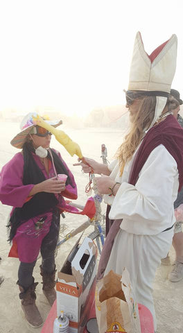 Pope Shady Nacho Communion Burning Man 2016