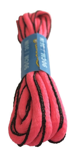 pink and black shoelaces