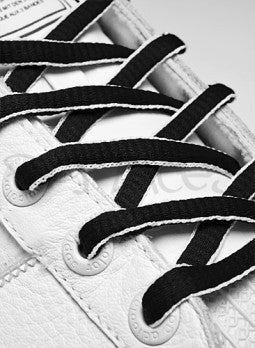 white oval shoe laces