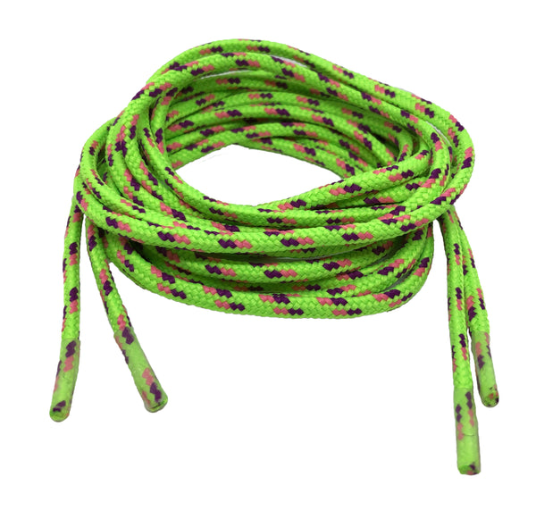 neon green round shoelaces