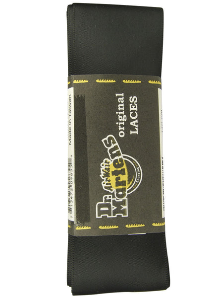 Dr Martens Flat Black Ribbon Laces 