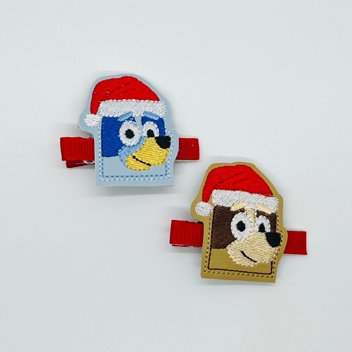 Blue Christmas Hair Clip Set