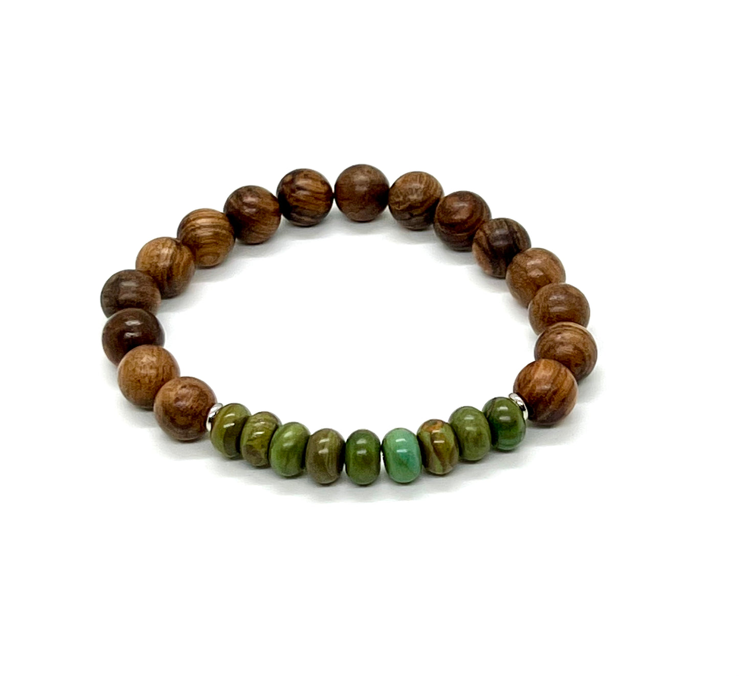 Wood Lace Stone Bracelet