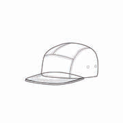 mockup 5 panel cap