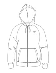 mockup hoodie mit reissverschluss